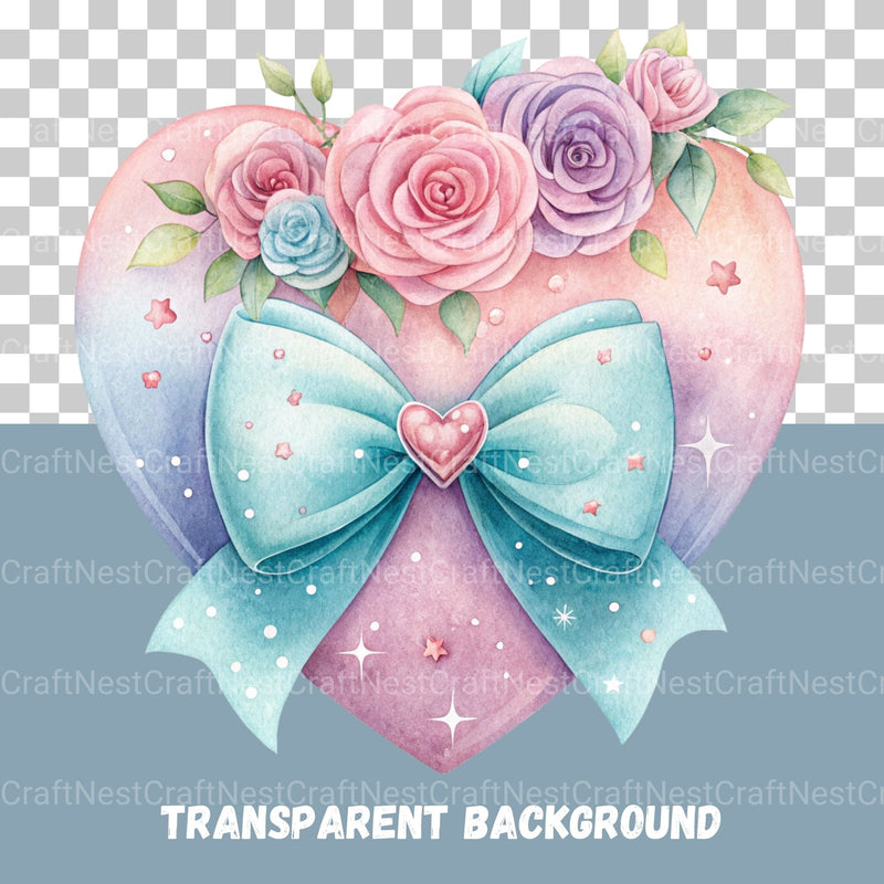 Heart Coquette Bow Clipart Bundle - CraftNest - Digital Crafting and Art