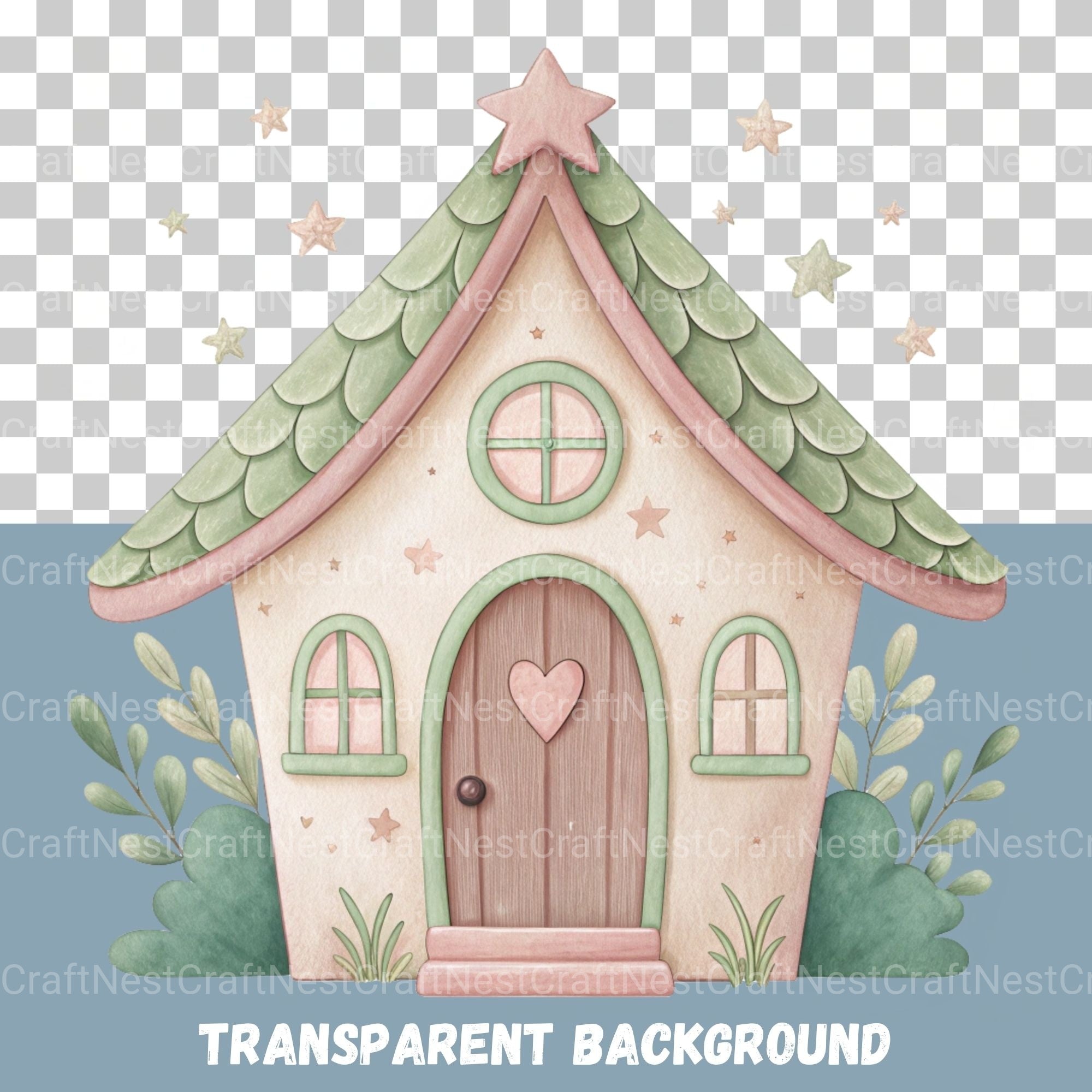 Whimsical Homes Clipart Bundle - CraftNest - Digital Crafting and Art