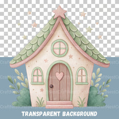 Whimsical Homes Clipart Bundle - CraftNest - Digital Crafting and Art