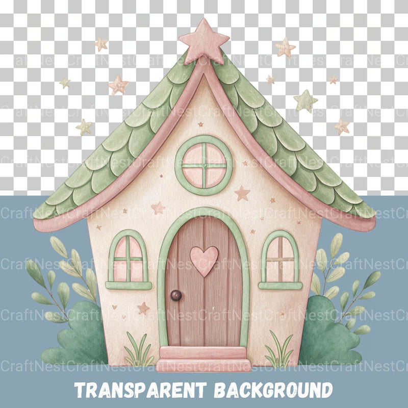 Whimsical Homes Clipart Bundle - CraftNest - Digital Crafting and Art