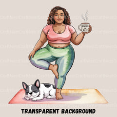 Plus Size Ladies With Dog & Yoga Clipart Bundle - CraftNest - Digital Crafting and Art