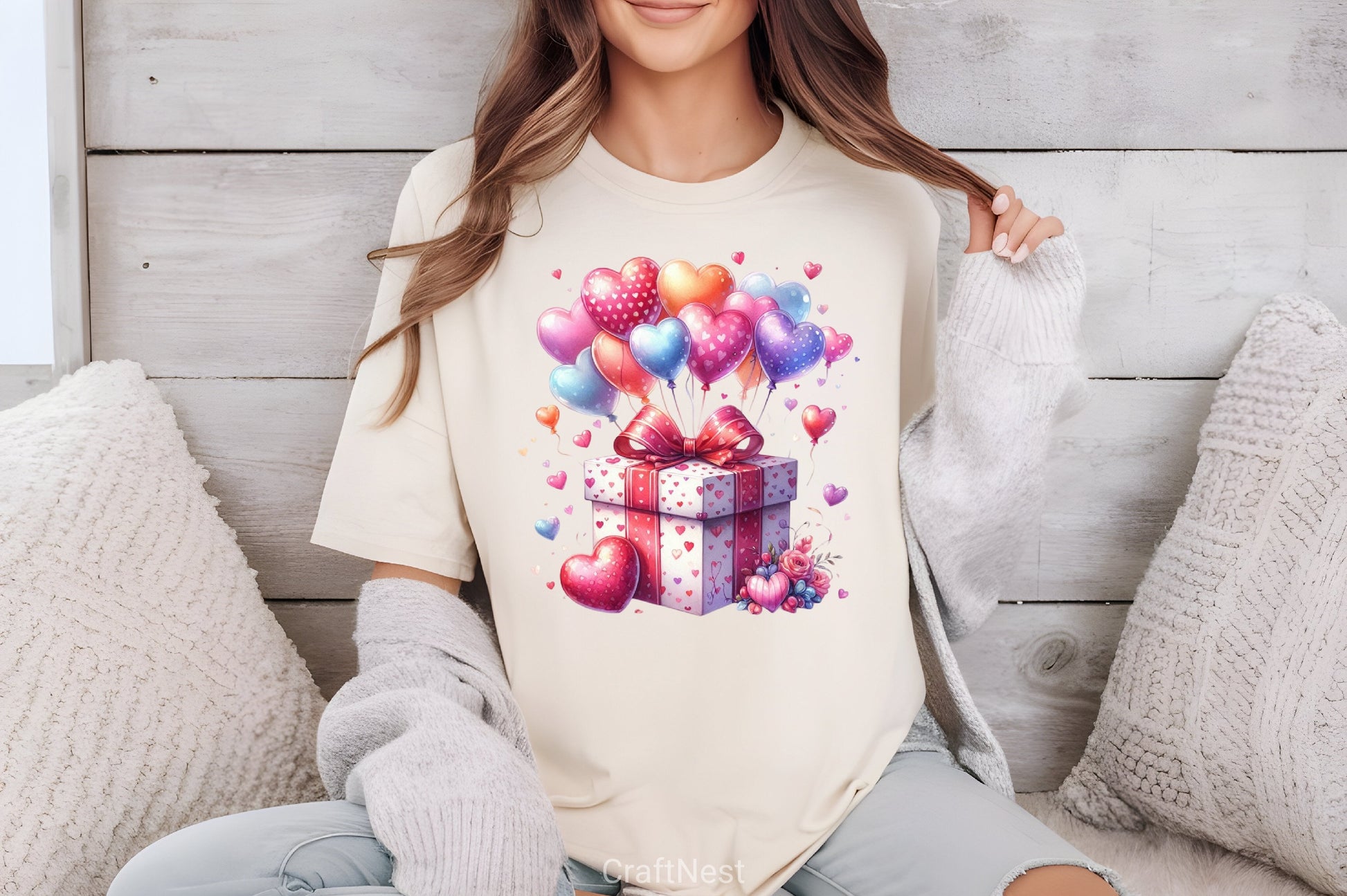 Valentine Gift Box Balloons Clipart Bundle - CraftNest - Digital Crafting and Art