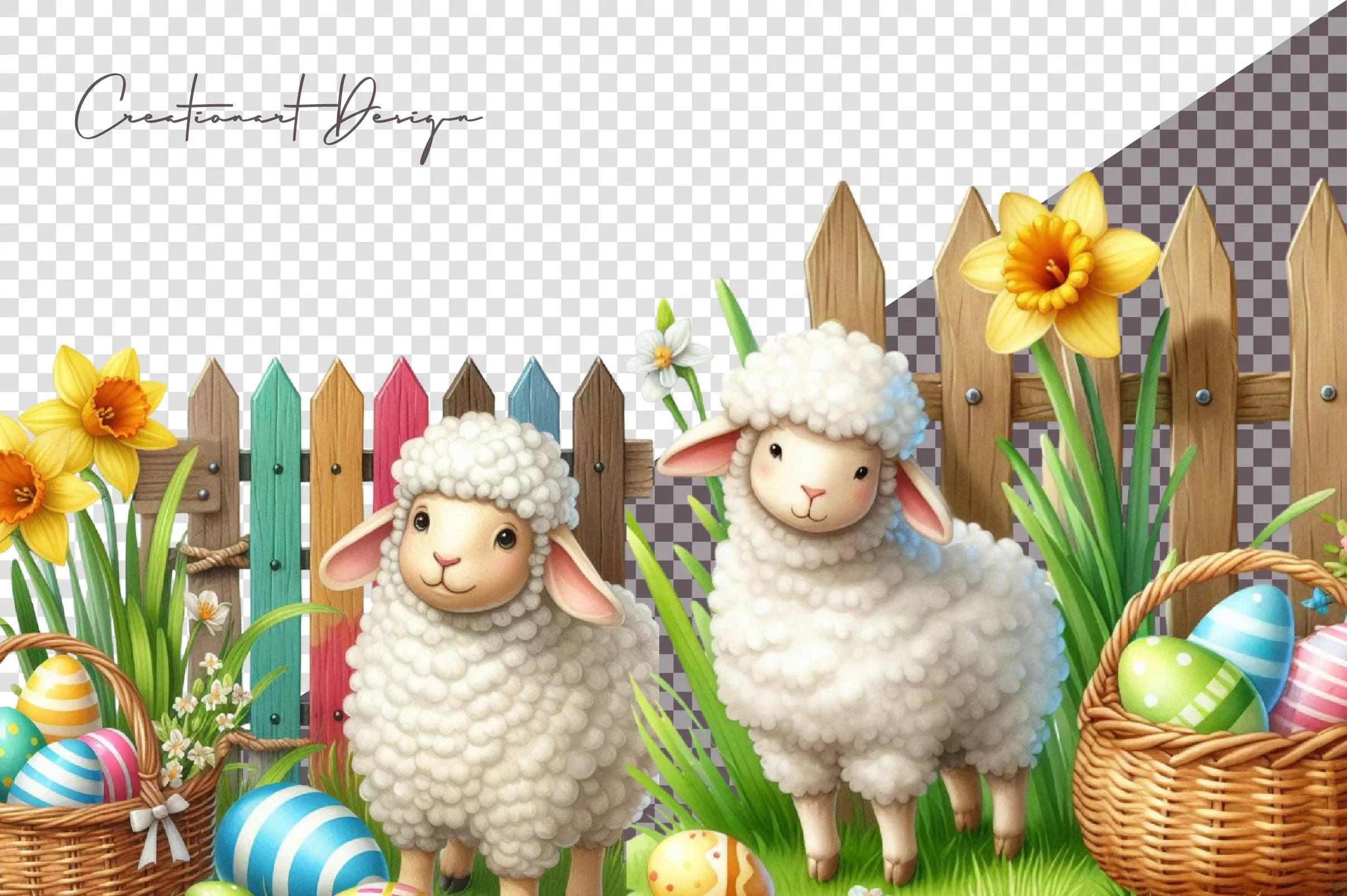 Easter Sheep Clipart Bundle 1 - CraftNest - Digital Crafting and Art