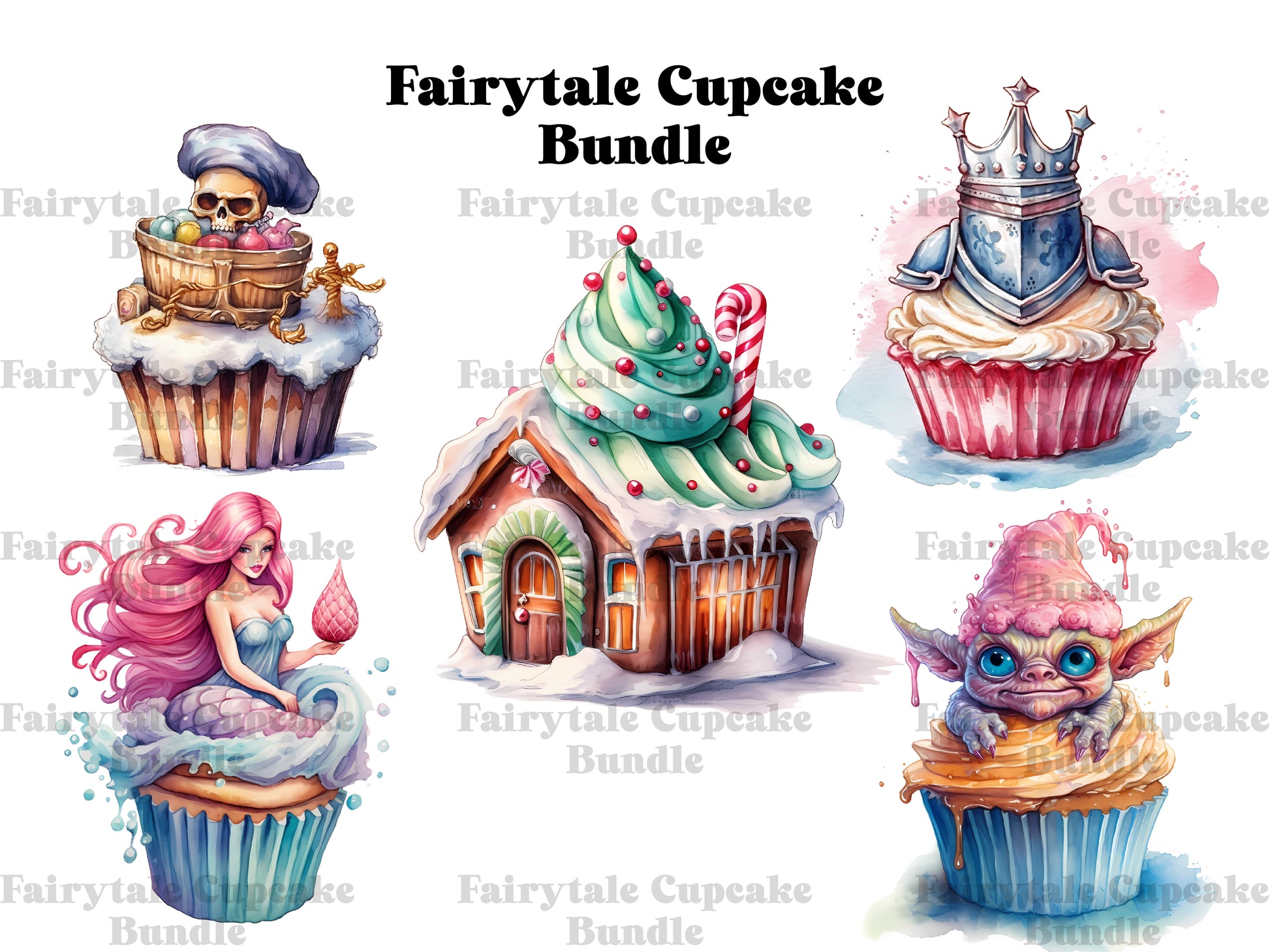 Fairytale Cupcakes Clipart - CraftNest