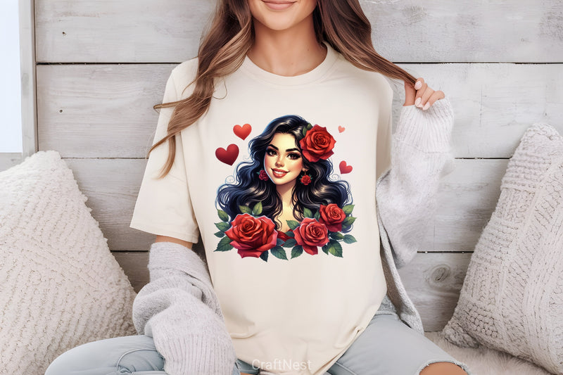 Valentine's Day Girl Clipart Bundle 4 - CraftNest - Digital Crafting and Art