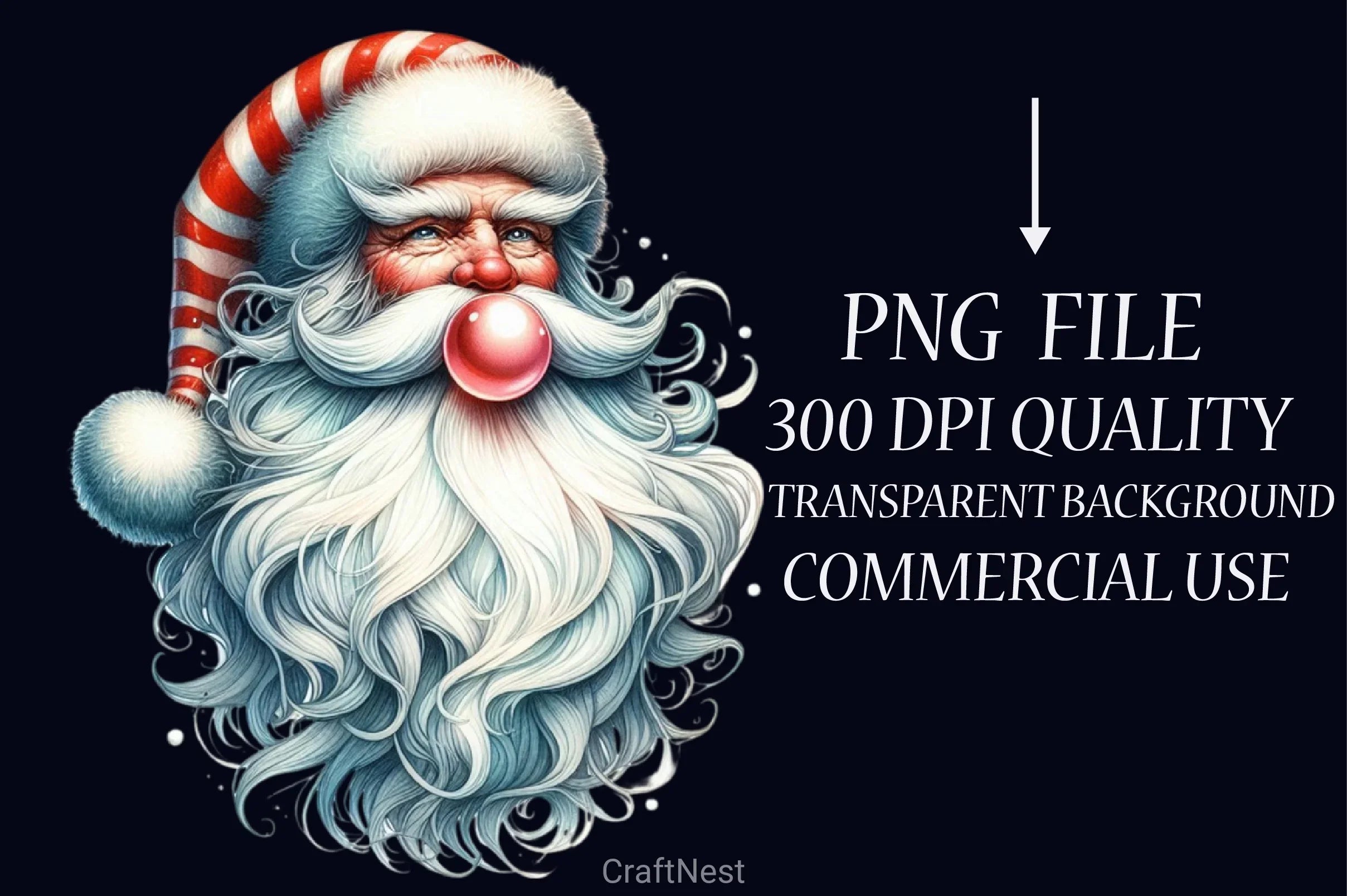 Santa Claus Bubble Clipart Bundle - CraftNest - Digital Crafting and Art