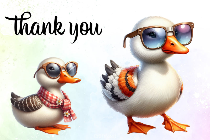 Summer Ducks Clipart Bundle - CraftNest - Digital Crafting and Art