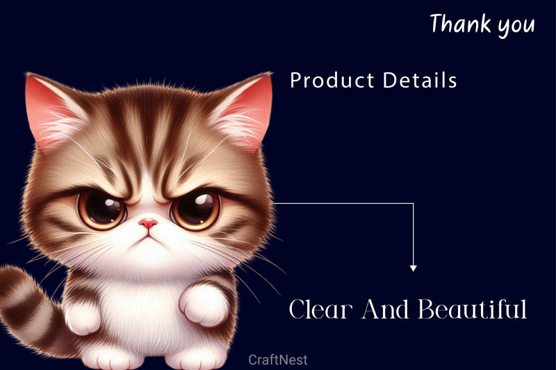 Funny Cat Grumpy Cat Clipart Bundle - CraftNest - Digital Crafting and Art