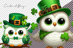 Cute Owl St Patrick's Day Clipart Bundle - CraftNest - Digital Crafting and Art