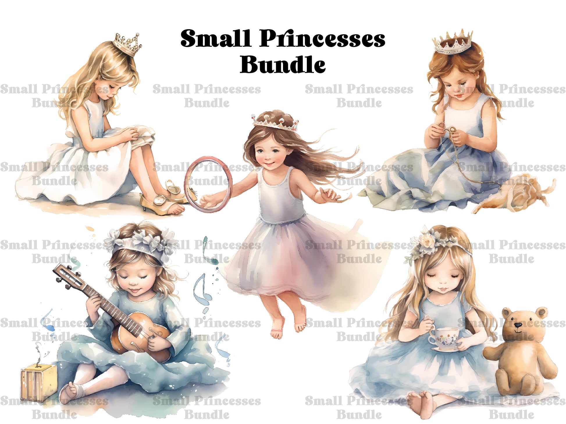 Small Princesses Clipart - CraftNest