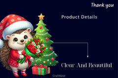 Cute Christmas Hedgehog Clipart Bundle - CraftNest - Digital Crafting and Art