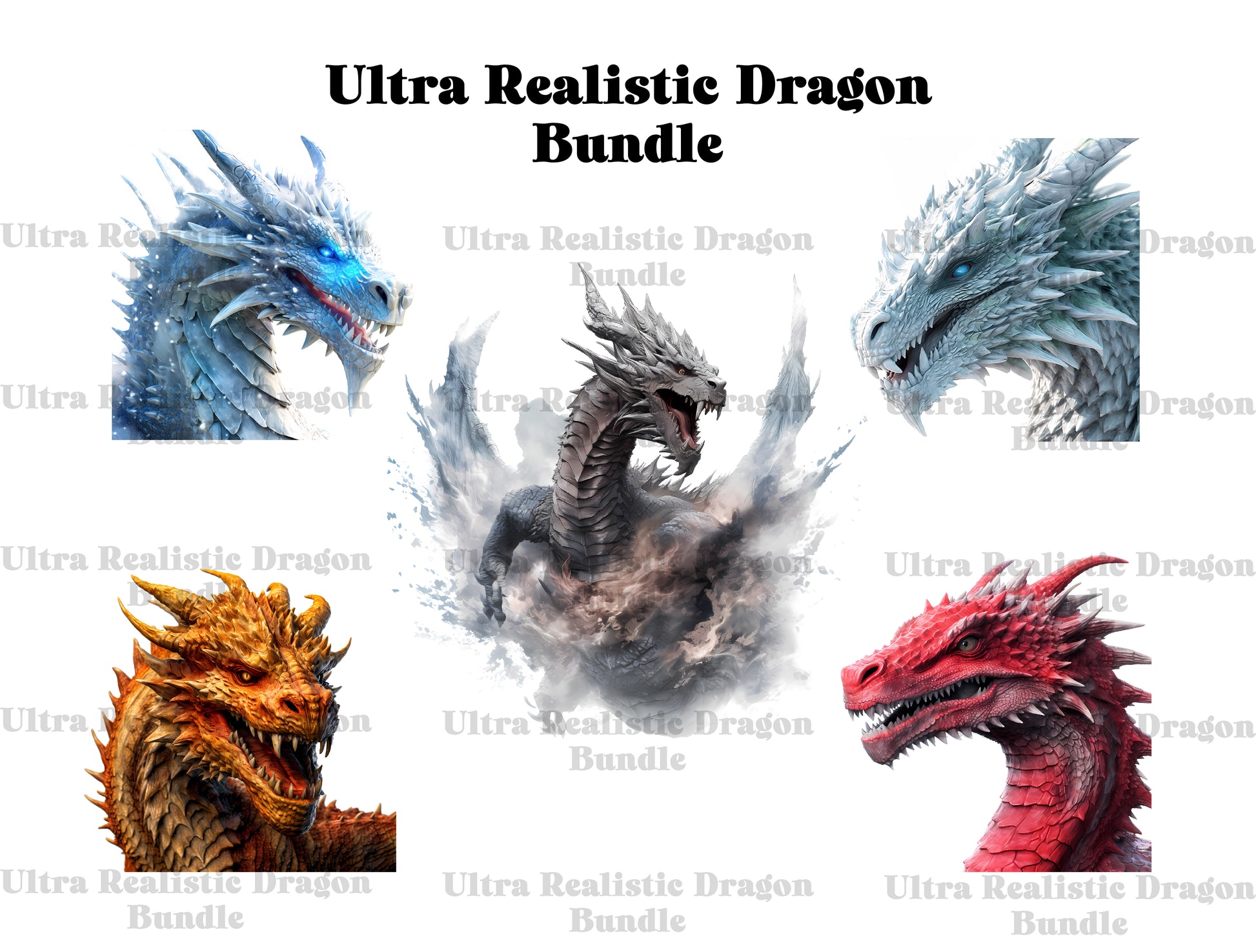 Ultra-Realistic Dragon Clipart - CraftNest