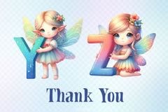 Cute Fairy Alphabet Clipart Bundle - CraftNest - Digital Crafting and Art