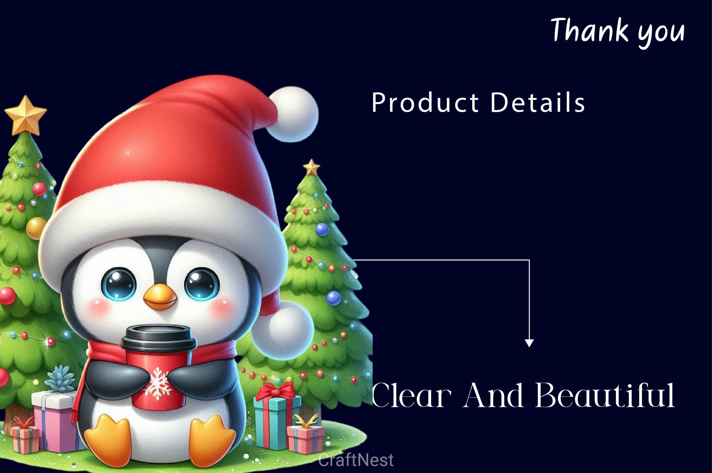 Christmas Penguin Clipart Bundle 7 - CraftNest - Digital Crafting and Art