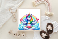 Cute Unicorn Yoga Clipart Bundle - CraftNest - Digital Crafting and Art