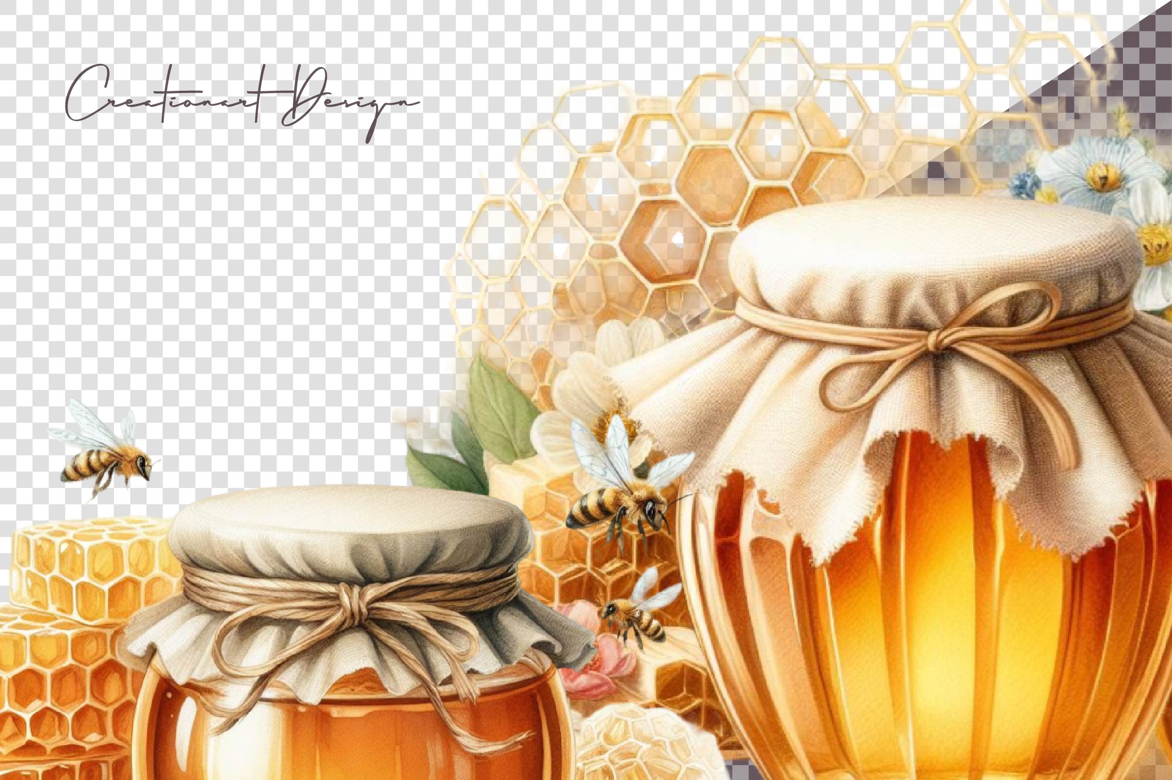 Honey Bees Clipart Bundle - CraftNest - Digital Crafting and Art