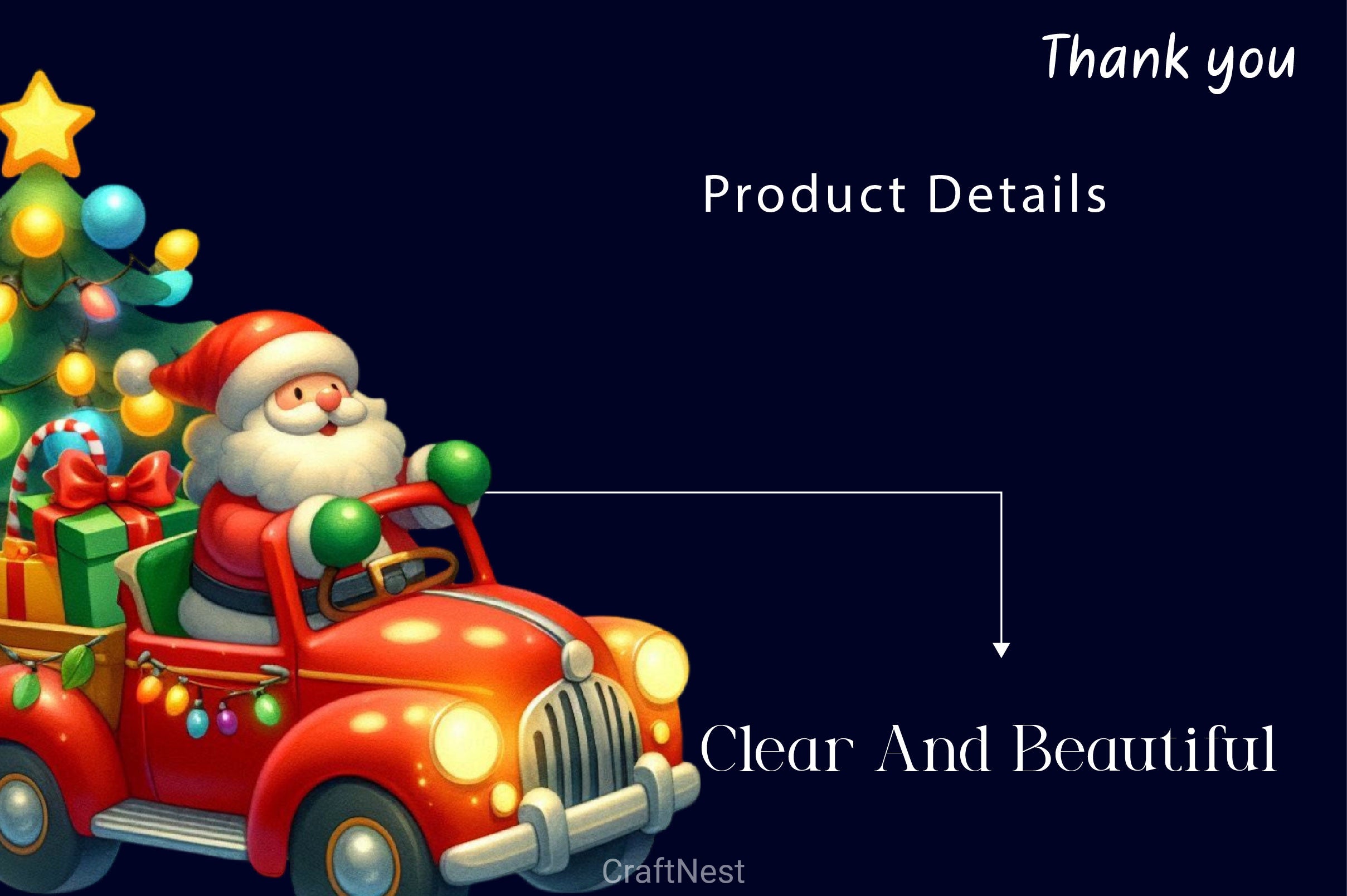 Christmas Santa Red Truck Clipart Bundle - CraftNest - Digital Crafting and Art