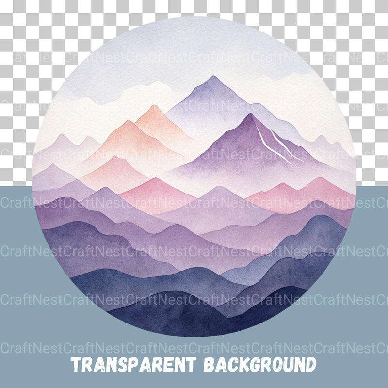 Mountain Landscape Minimalist Clipart Bundle - CraftNest - Digital Crafting and Art
