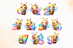 Cute Bee Alphabet Clipart Bundle - CraftNest - Digital Crafting and Art