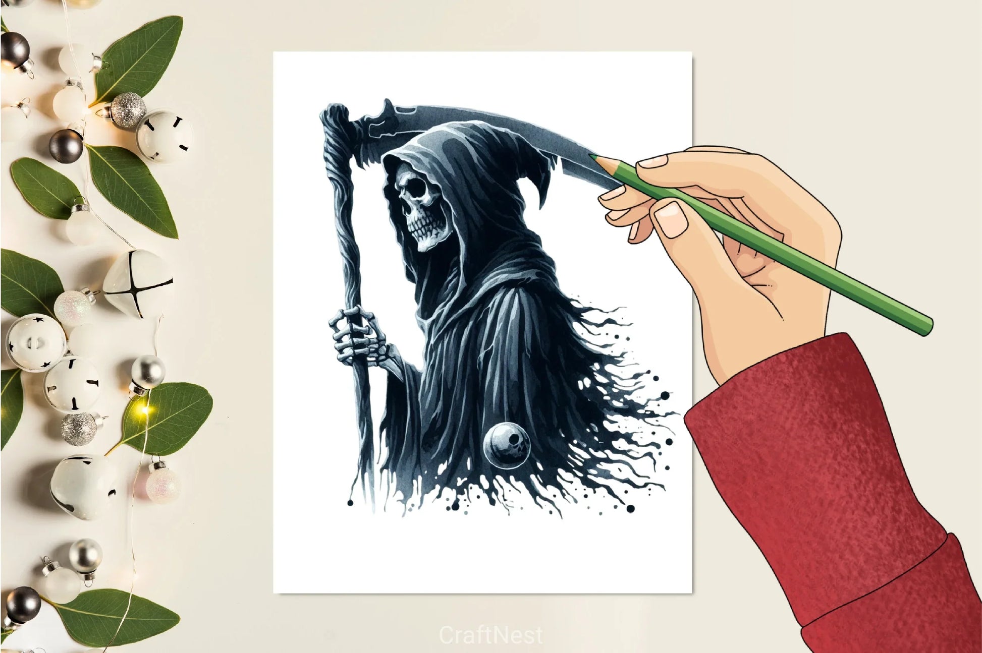Halloween Death Clipart Bundle - CraftNest - Digital Crafting and Art