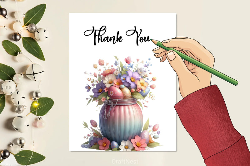 Floral Easter Jar Clipart Bundle - CraftNest - Digital Crafting and Art