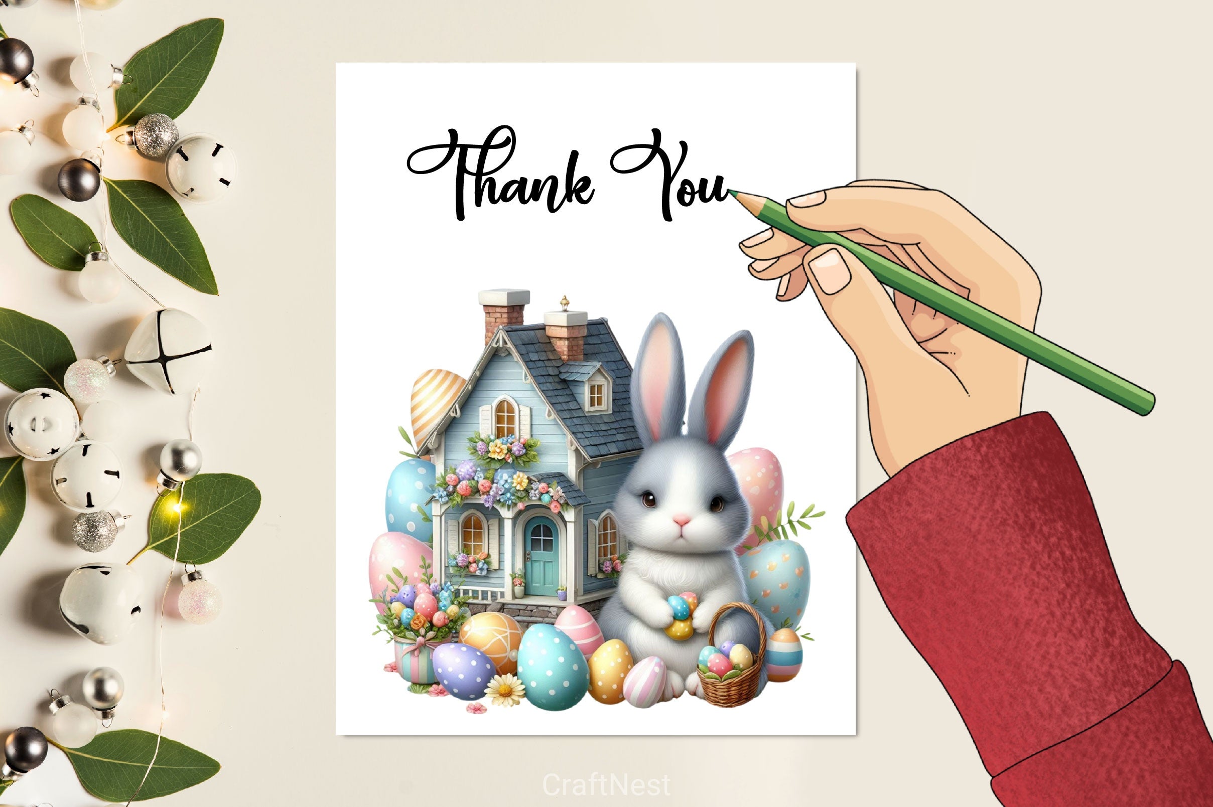 Easter Bunny House Clipart Bundle 3 - CraftNest - Digital Crafting and Art