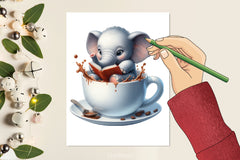 Elephant Reading Clipart Bundle - CraftNest - Digital Crafting and Art