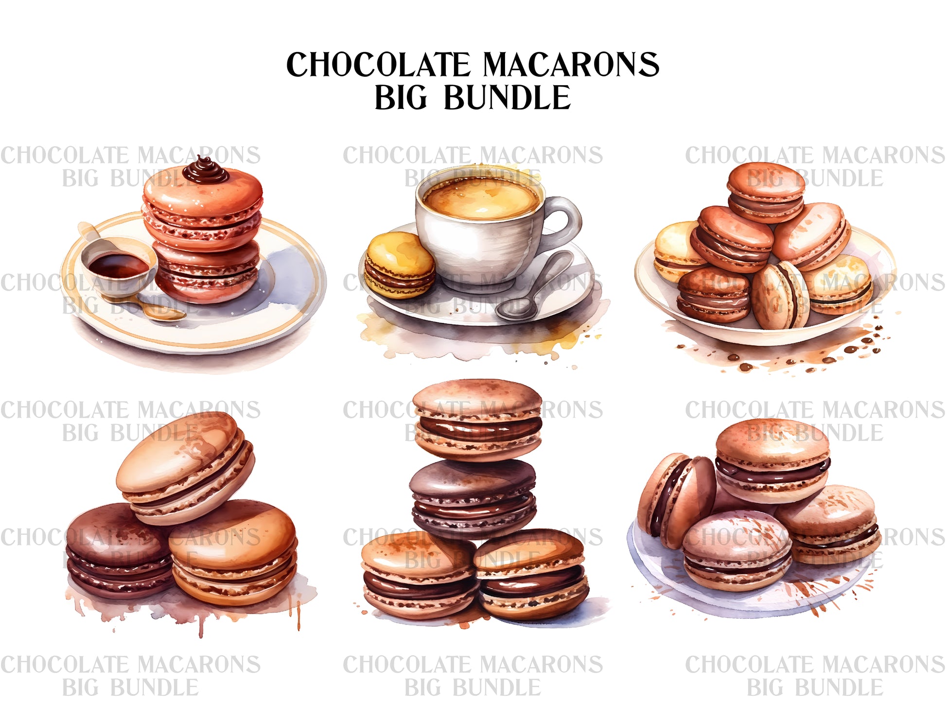 Chocolate Macarons Clipart - CraftNest