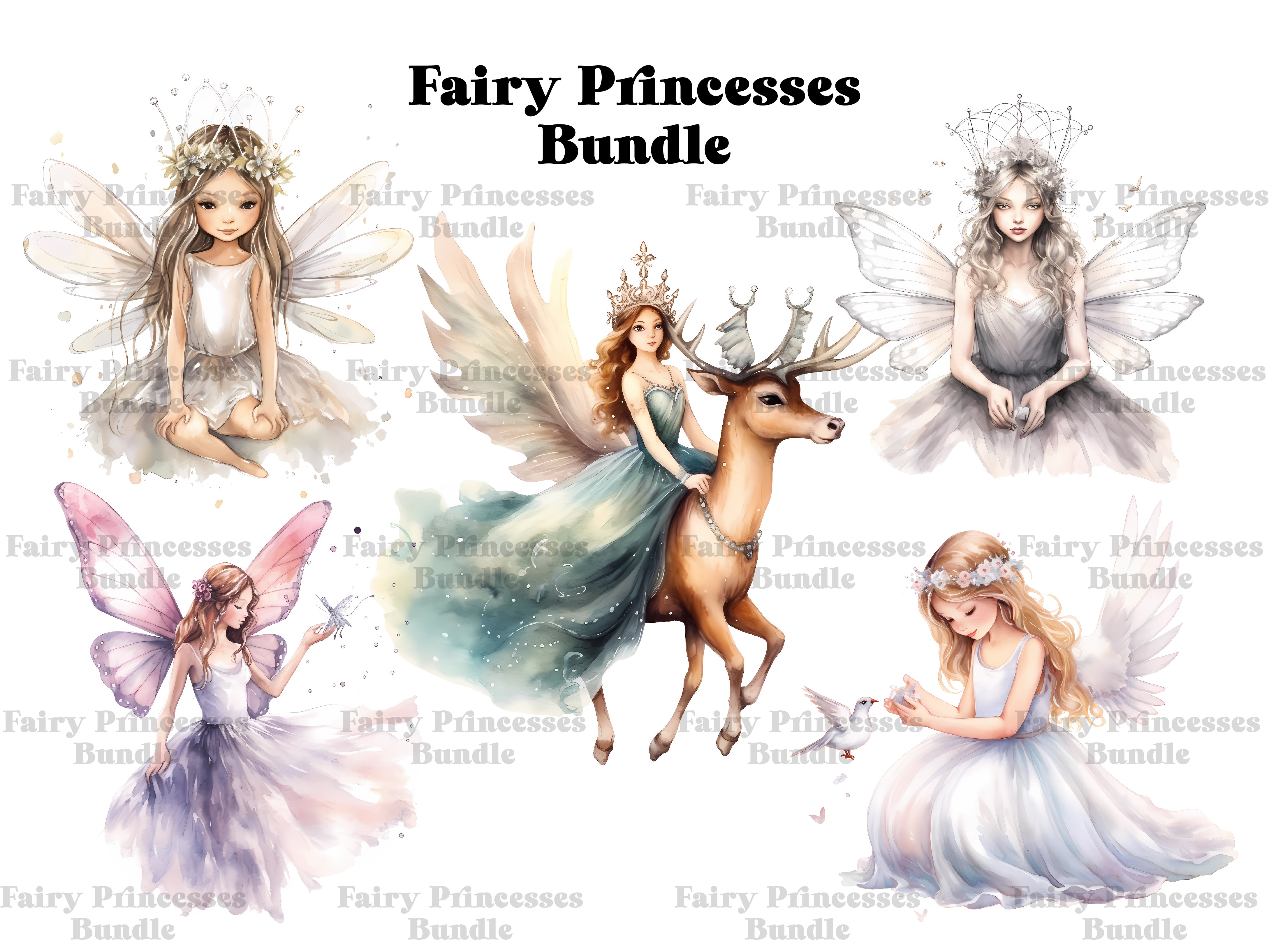 Fairy Princesses Clipart - CraftNest