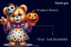 Spooky Halloween Teddy Bear Clipart Bundle - CraftNest - Digital Crafting and Art