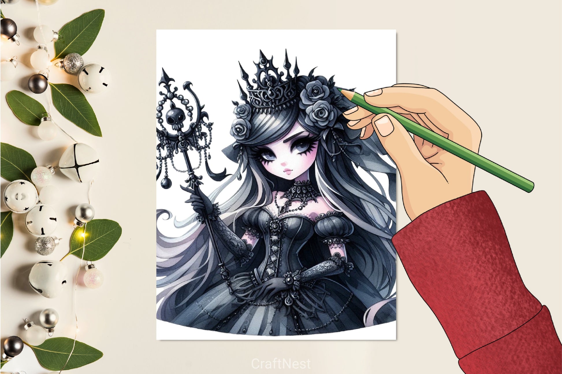 Gothic Fairy Girl Clipart Bundle - CraftNest - Digital Crafting and Art