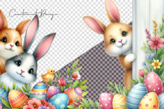 Easter Peeking Out Clipart Bundle - CraftNest - Digital Crafting and Art