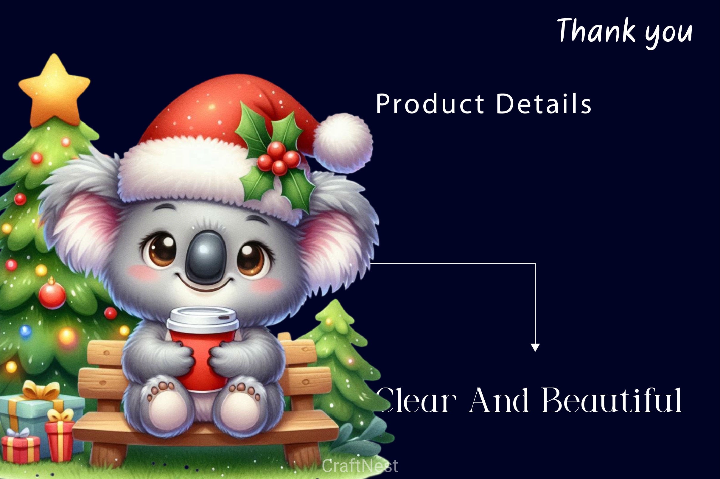Christmas Koala Clipart Bundle - CraftNest - Digital Crafting and Art