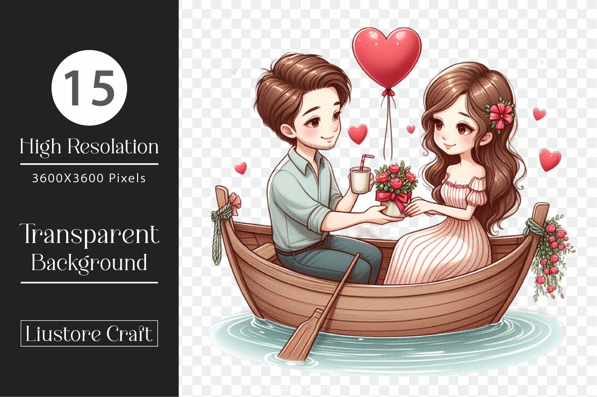 Valentines Day Couple Clipart Bundle - CraftNest - Digital Crafting and Art