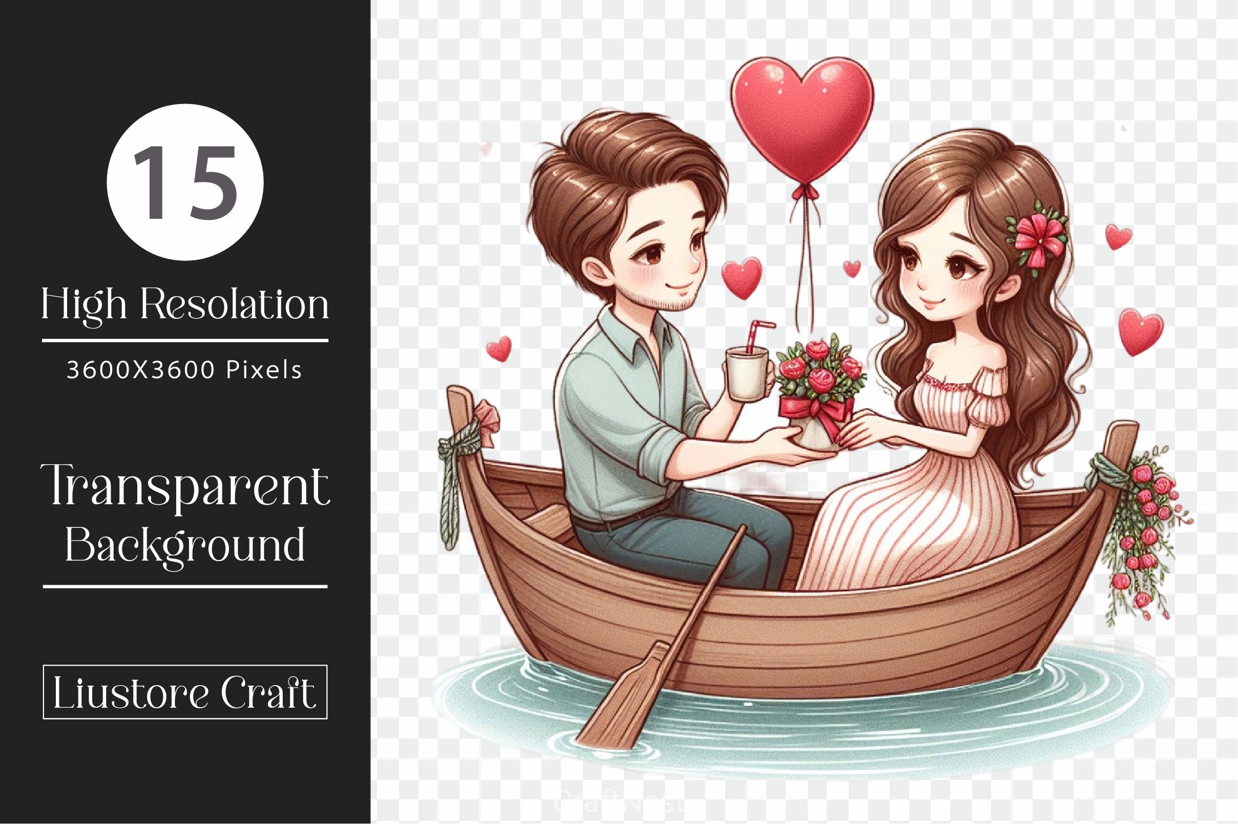Valentines Day Couple Clipart Bundle - CraftNest - Digital Crafting and Art