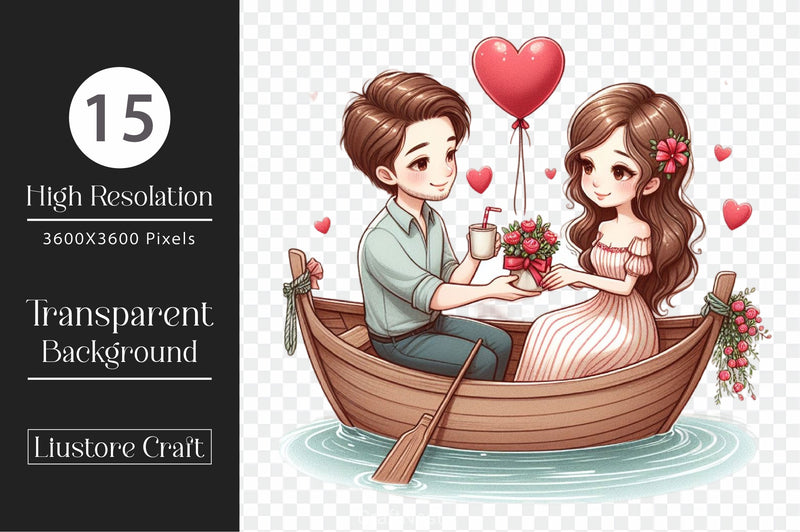 Valentines Day Couple Clipart Bundle - CraftNest - Digital Crafting and Art