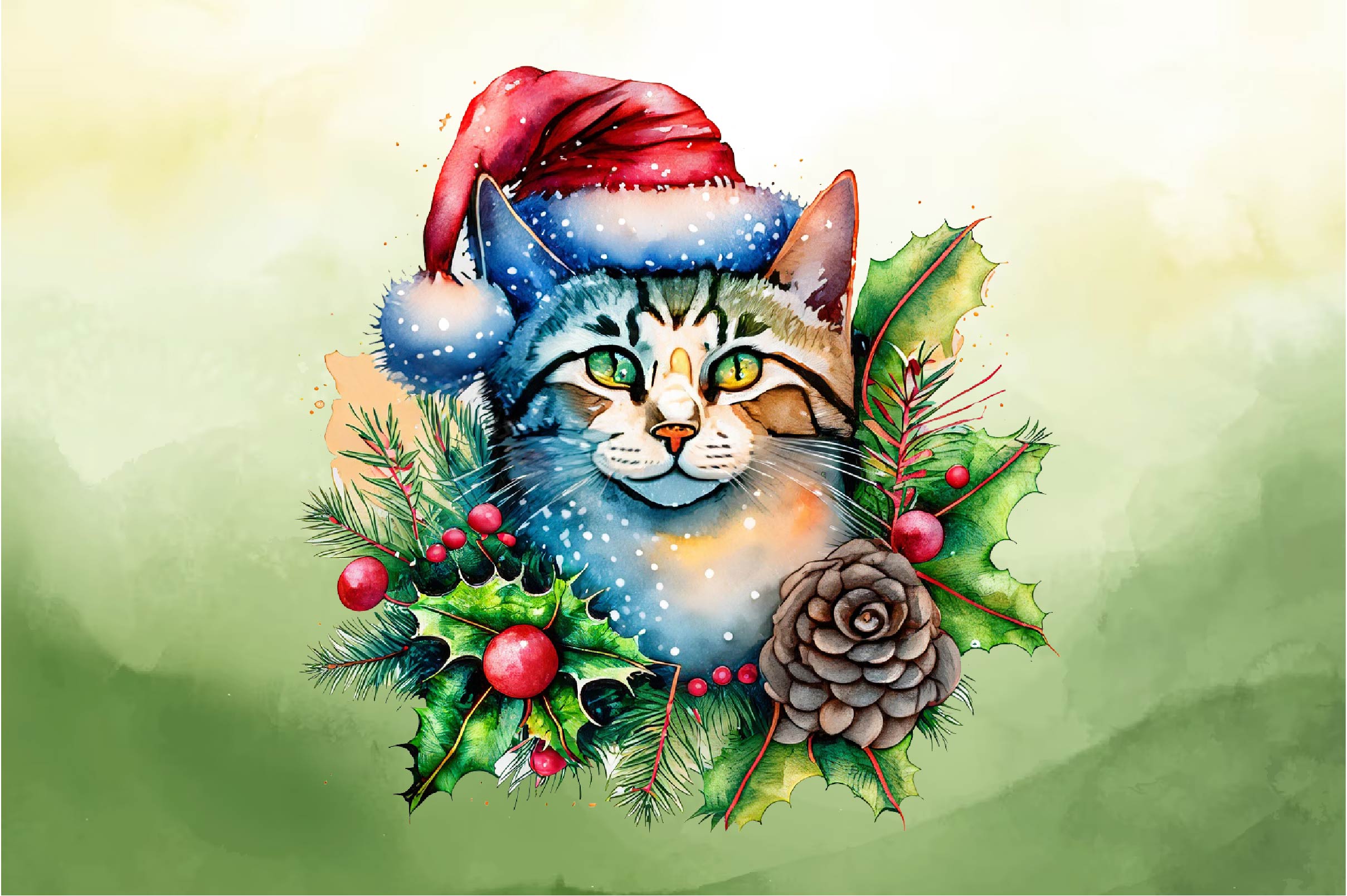 Cat Christmas Clipart Bundle - CraftNest - Digital Crafting and Art