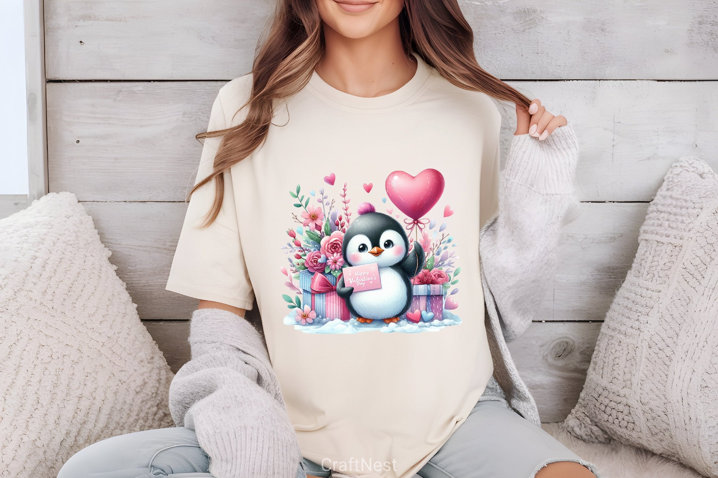 Valentine Penguin Clipart Bundle - CraftNest - Digital Crafting and Art