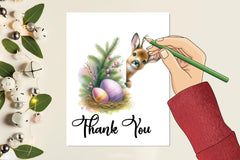 Easter Deer Peeking Clipart Bundle - CraftNest - Digital Crafting and Art