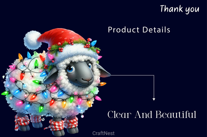 Christmas Funny Sheep Clipart Bundle 2 - CraftNest - Digital Crafting and Art