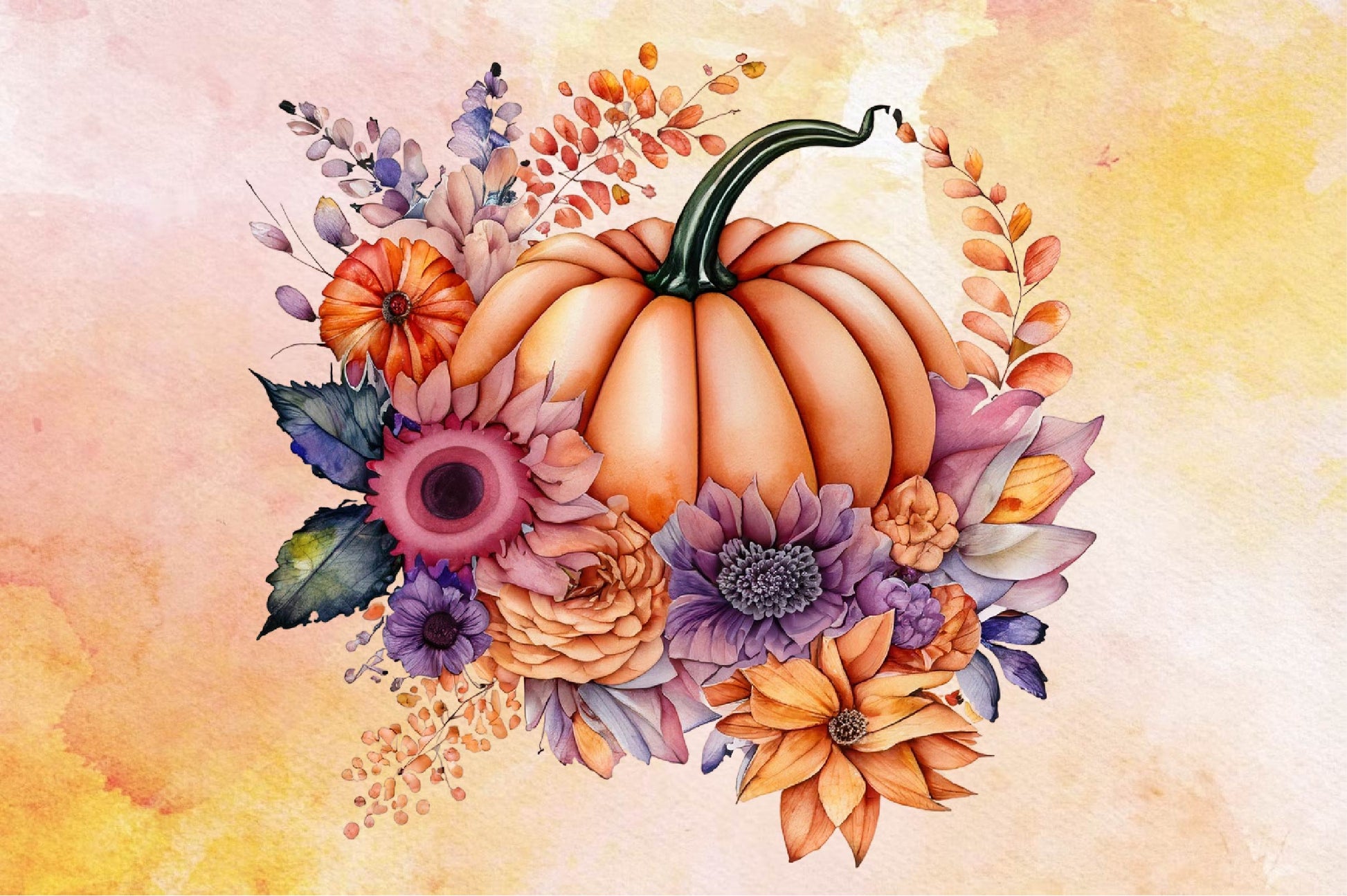 Fall Autumn Flowers Clipart Bundle - CraftNest - Digital Crafting and Art