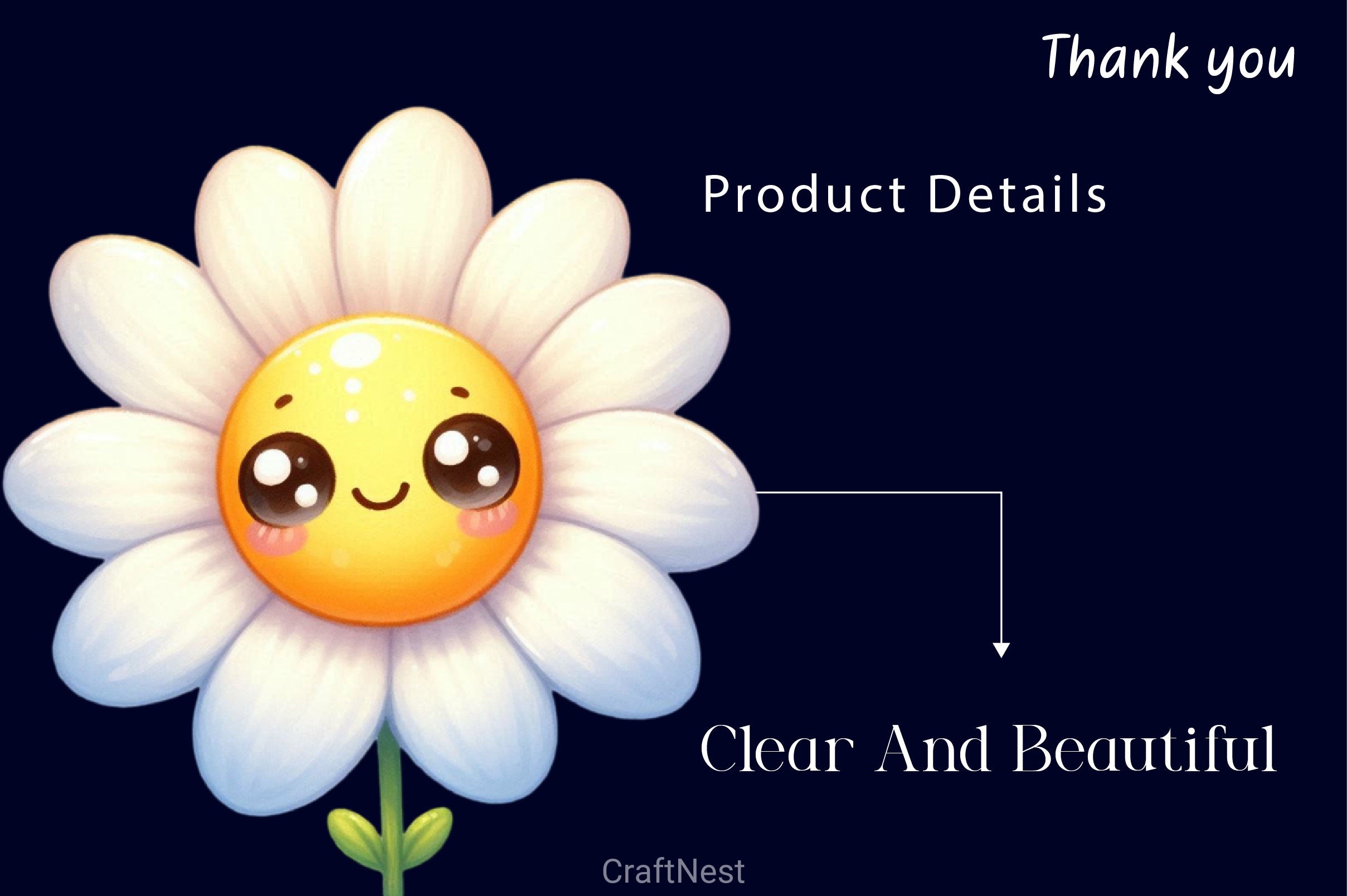 Flower Kawaii Clipart Bundle - CraftNest - Digital Crafting and Art
