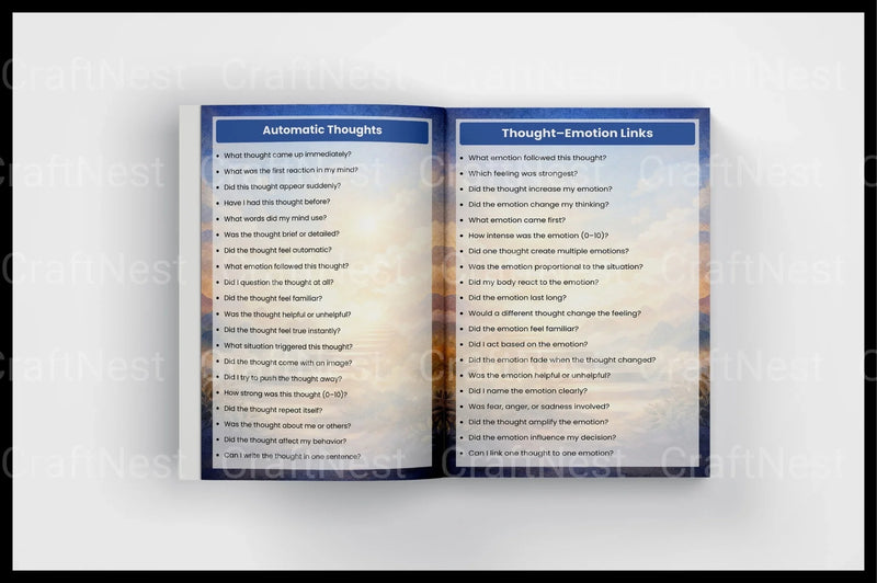 Cognitive Processing Prompts for CBT - CraftNest - Digital Crafting and Art