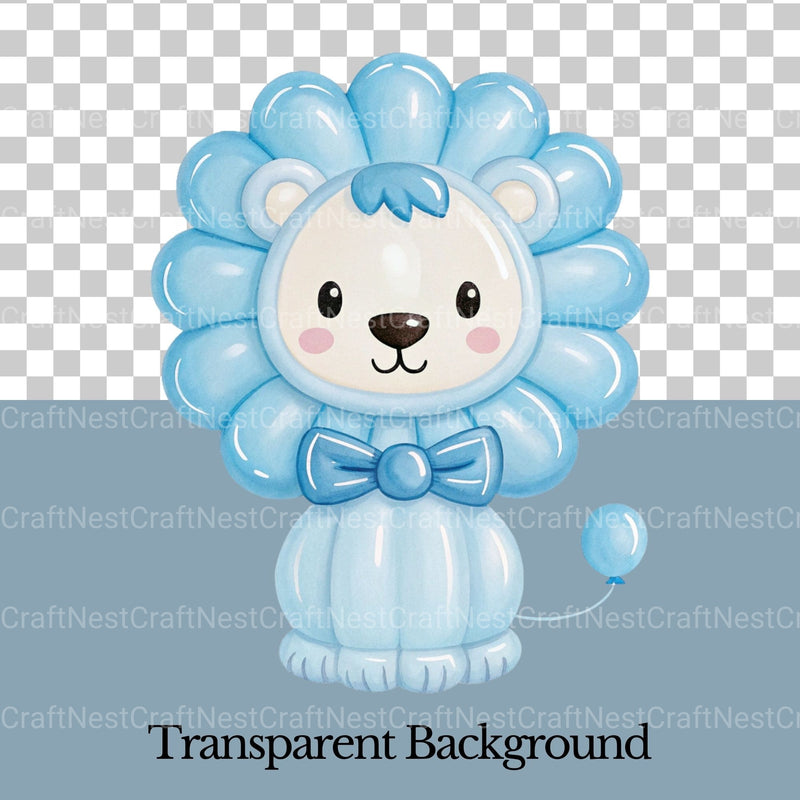 Balloon Animals Blue Clipart Bundle - CraftNest - Digital Crafting and Art