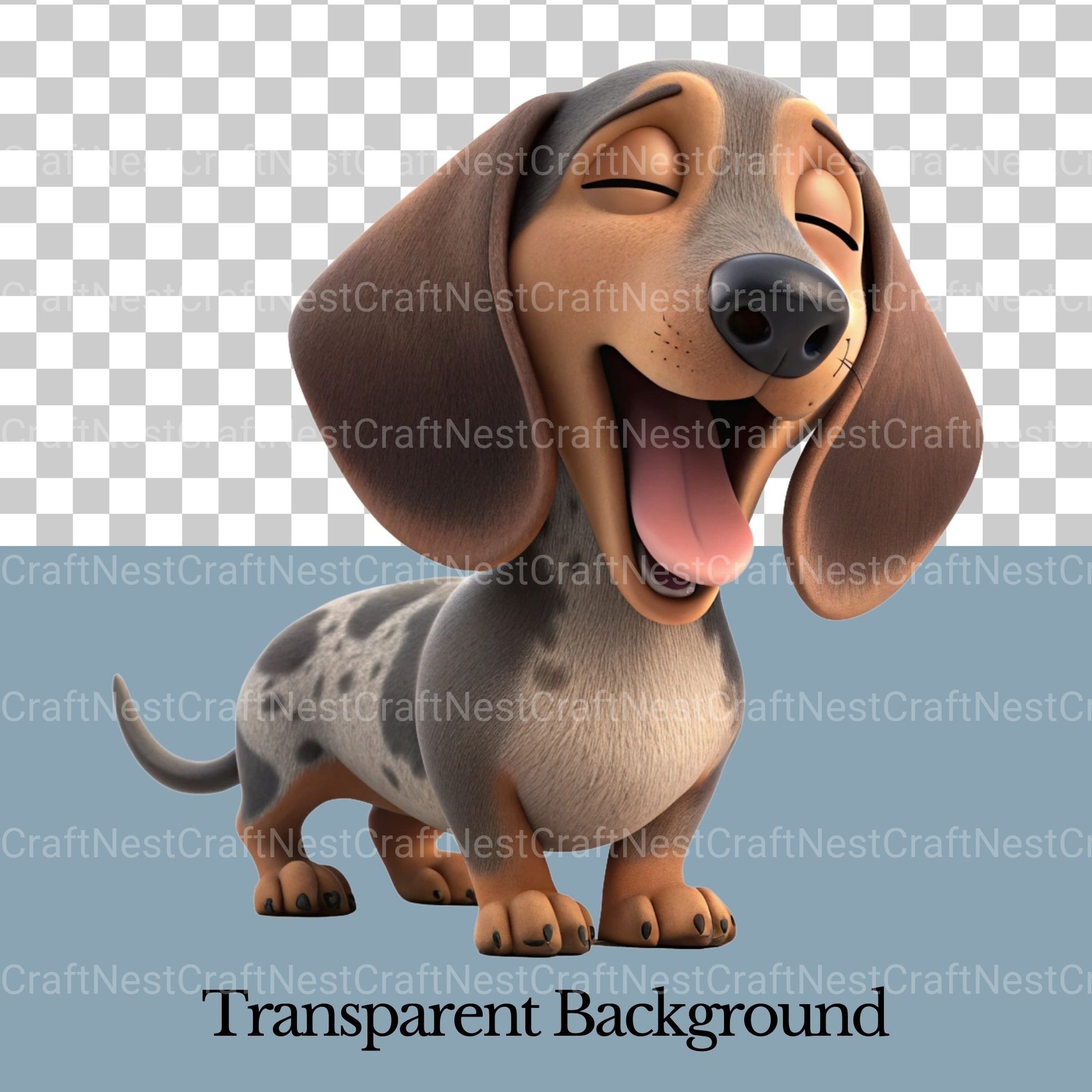 Dachshunds Cartoon Clipart Bundle - CraftNest - Digital Crafting and Art