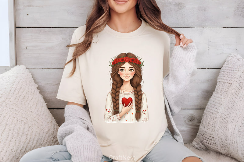 Beautiful Girl Heart Clipart Bundle - CraftNest - Digital Crafting and Art