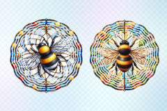 Stained Glass Bee Wind Spinner Clipart Bundle - CraftNest - Digital Crafting and Art