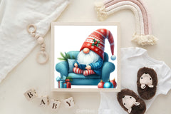 Blue Christmas Gnomes Clipart Bundle - CraftNest - Digital Crafting and Art