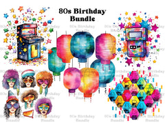 80s Birthday Clipart - CraftNest