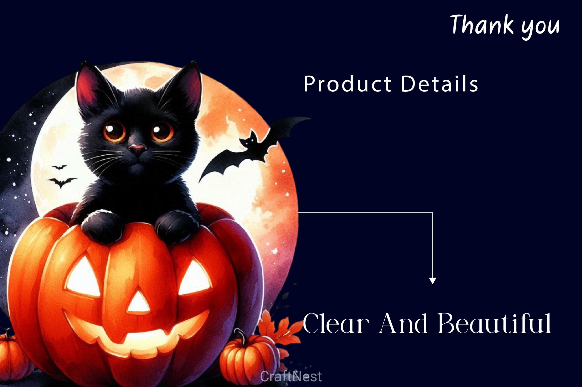 Halloween Black Cat Clipart Bundle 9 - CraftNest - Digital Crafting and Art